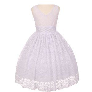 Big Girls Junior Girls High School Prom Dresses Lace Floral Girl Dress Communion